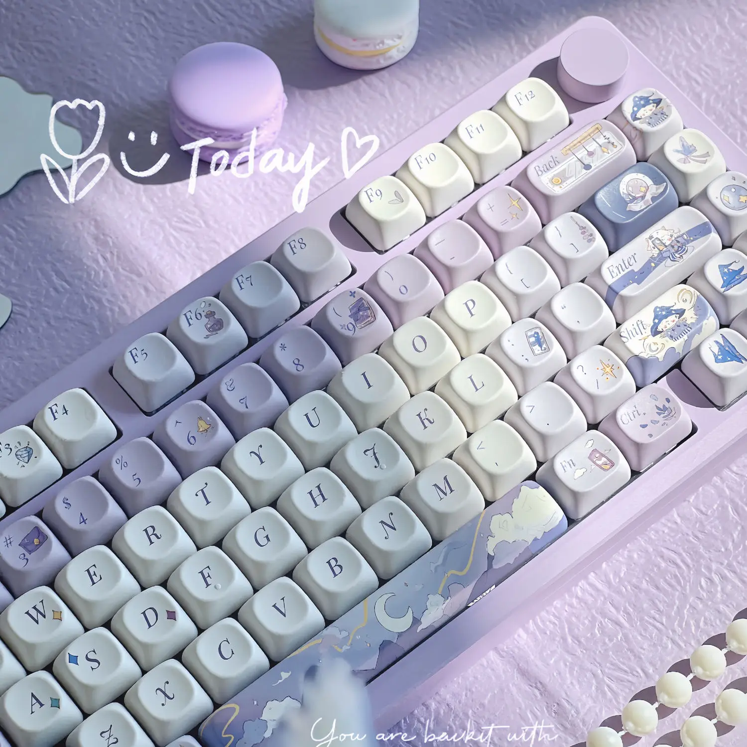 غطاء مفاتيح أكاديمية MOA ارتفاع مادة PBT التسامي غطاء مفاتيح إبداعي ذو قيمة عالية #6