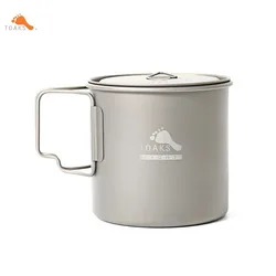 TOAKS 650ml Pot Titanium Cup Ultralight Outdoor Tableware Camping Mug Camping Equipment POT-650-L