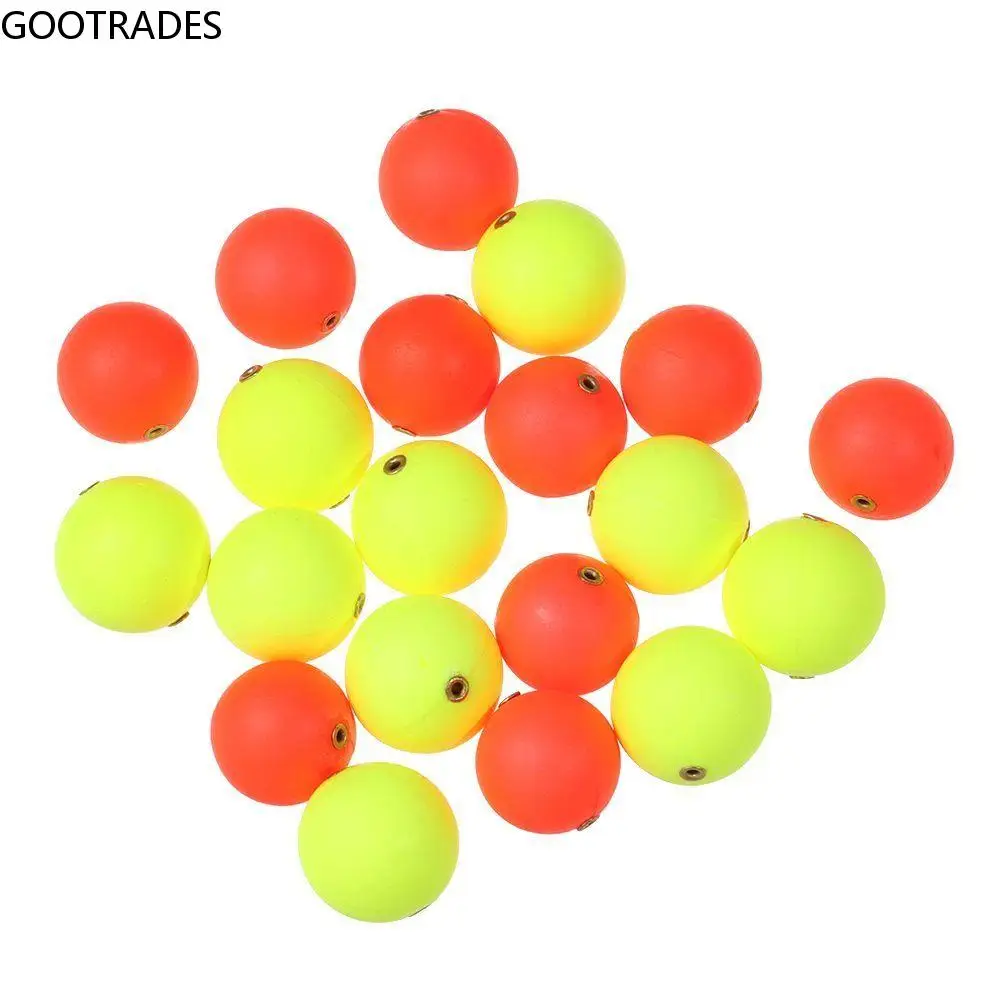 

10PCS Lightweight Yellow /Red Float Ball 20mm/24mm/27mm/30mm Universal Buoyancy Balls Fishing Accessories