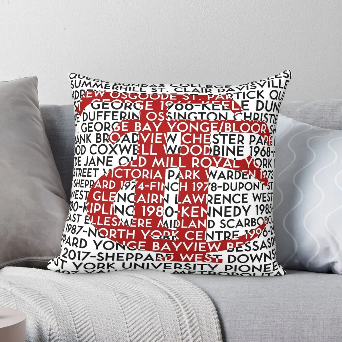 Ttc Monogram All 75 Station Square Pillowcase Polyester Linen Velvet Creative Zip Decorative Pillow Case Home Cushion Wholesale