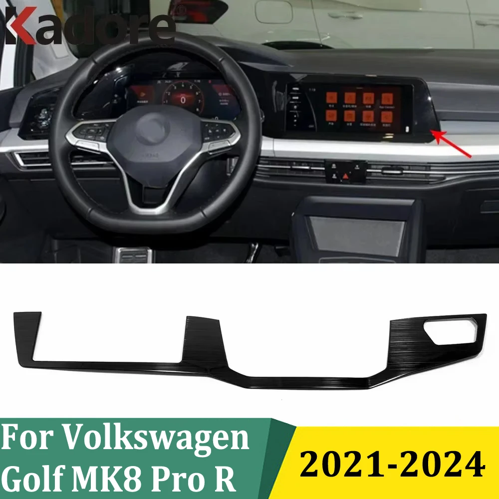 

For Volkswagen Golf MK8 Pro R 2021-2023 2024 Central Control Instrument Dashboard Meter Frame Cover Trim Interior Accessories
