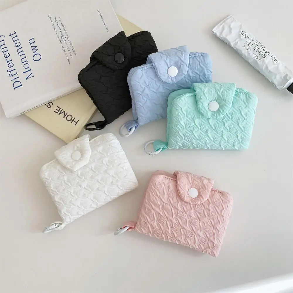 

Canvas Candy Color Coin Purse Korean Style Zipper Purse Mini Cash Wallet Multifunctional Bubble Cloth Cloth Envelope Wallets