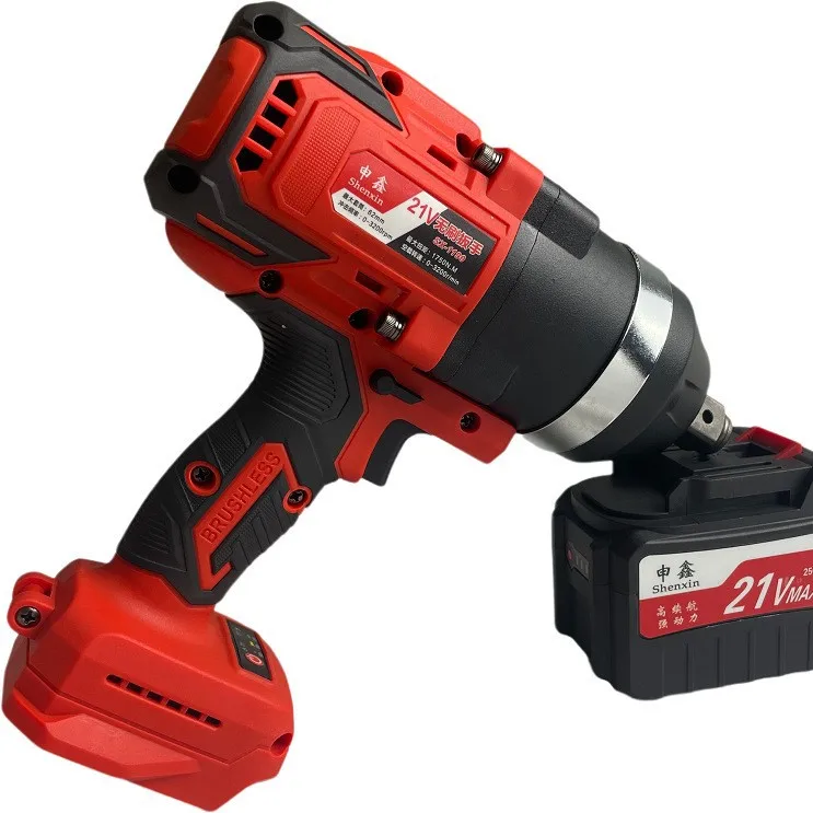 1750N foreign trade new auto repair special electric wrench large torque brushless lithium battery impact wrench