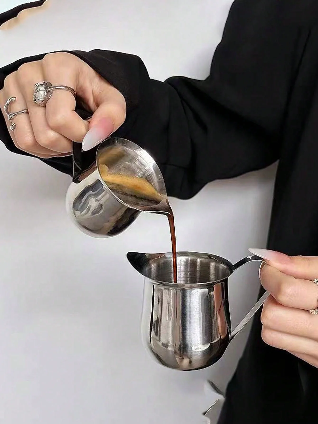 Stainless Steel Milk Jug, Espresso Cup, Ounce Cup, Small Mixing Cup, Milk Cup, Western-Style Sauce Cup, 60ml, 1 Piece - view 5