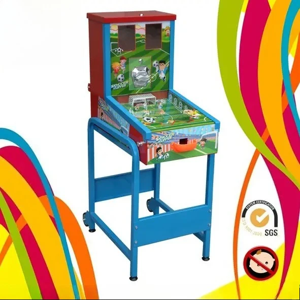 Mini Soccer Game Pinball Vending Machine, Coin Token Operated Toy Vending Equipment for Children