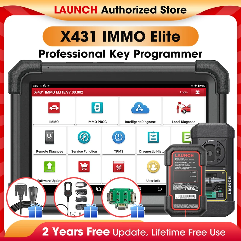 LAUNCH X431 IMMO Elite Key Programming Tool Automotive Key Programmer Immobilizer Diagnostic Scanner Simulator Key Free Shipping