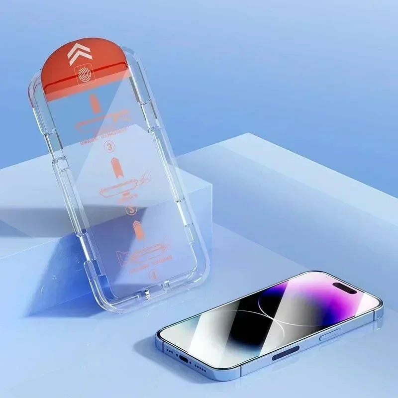 

Защитная пленка из закаленного стекла без пыли, легкая установка, для iPhone 16E, 17E, 17 Air, 14 Plus, 13, 12 Mini, 15, 11 Pro Max, XS, X, XR