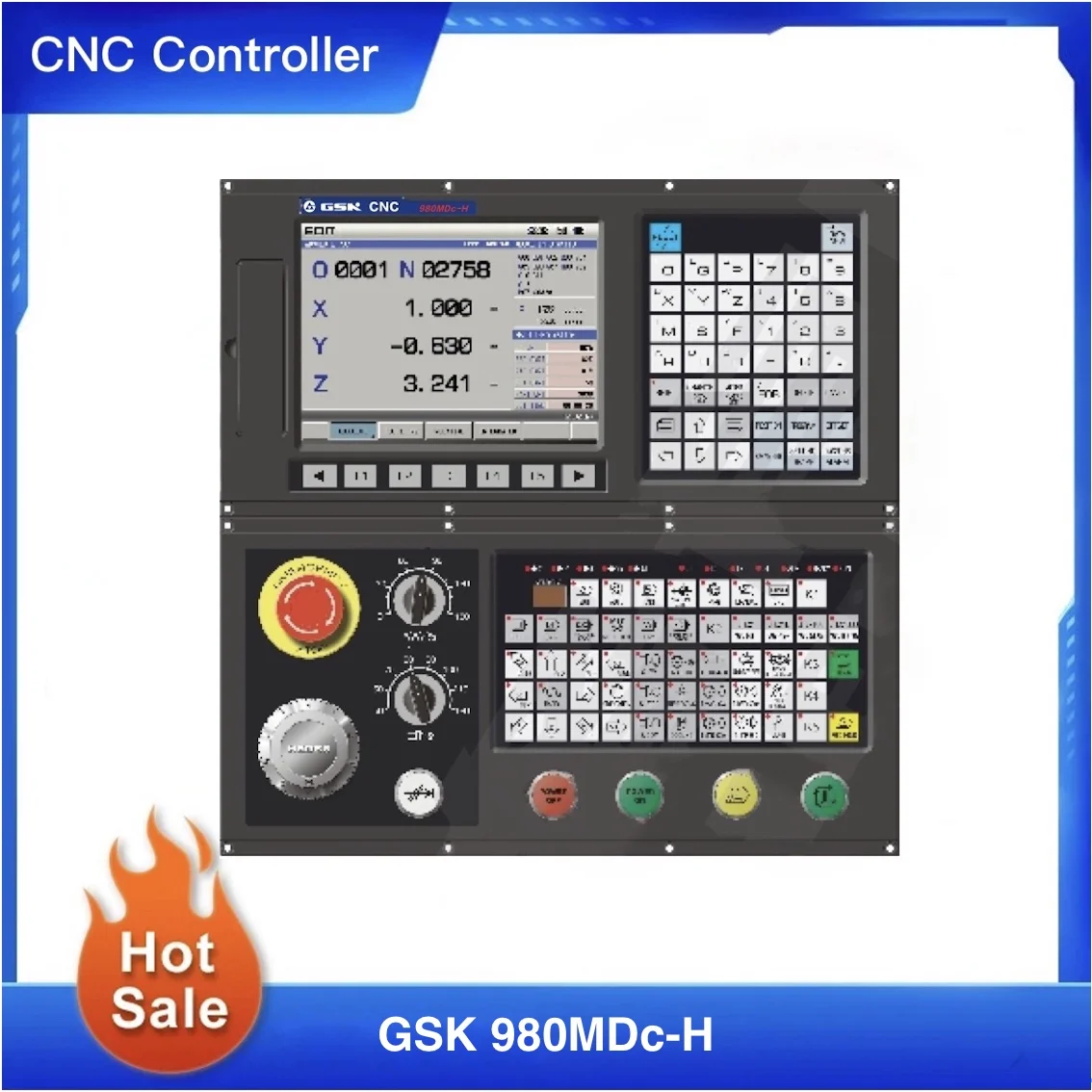 Cost-effective 980MDc-V CNC System with 40MB Memory 13kg Weight | Best Partner for Milling Drilling Tools | 1 Year Warranty