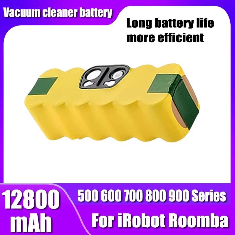 For IRobot Roomba 500 600 700 800 900 robot vacuum cleaner battery pack replacement, 14.4V 12800mAh