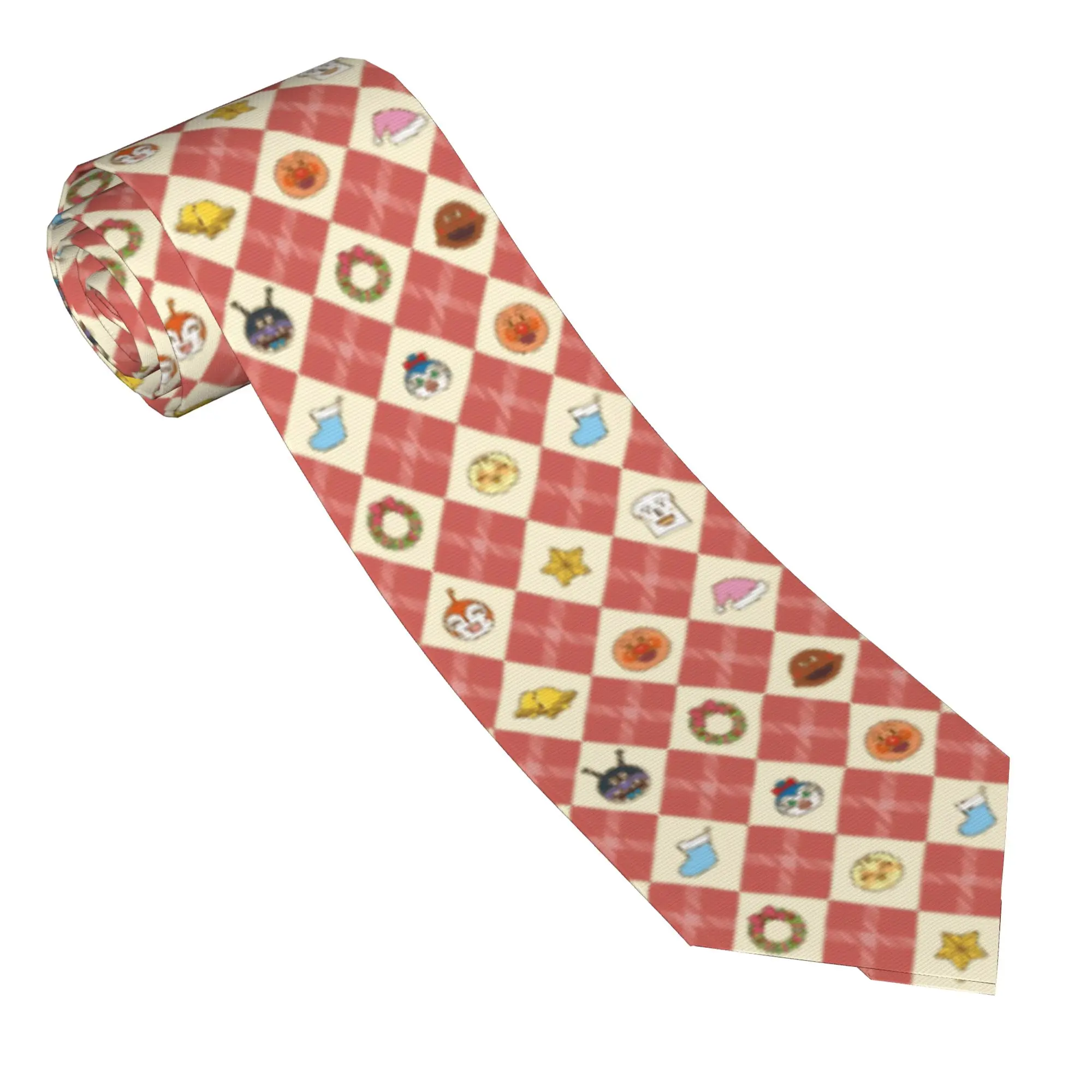 

Anpanman Anime Cartoon Necktie 8 cm Skinny Classic Neck Ties Baikinman Dokinchan Horaman Melon girl for Mens Accessories Cravat