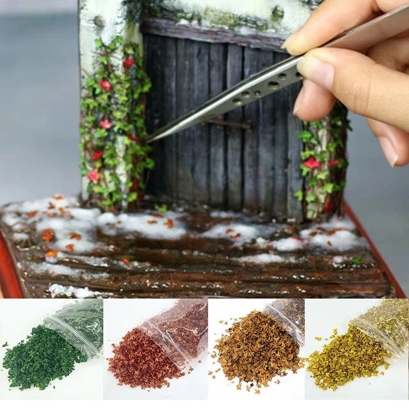 Leaves Static Model DIY Miniature Leaf 35ml Micro Landscape for Bonsai Fairy Garden Decor Sand Table Grass Tufts Accessories