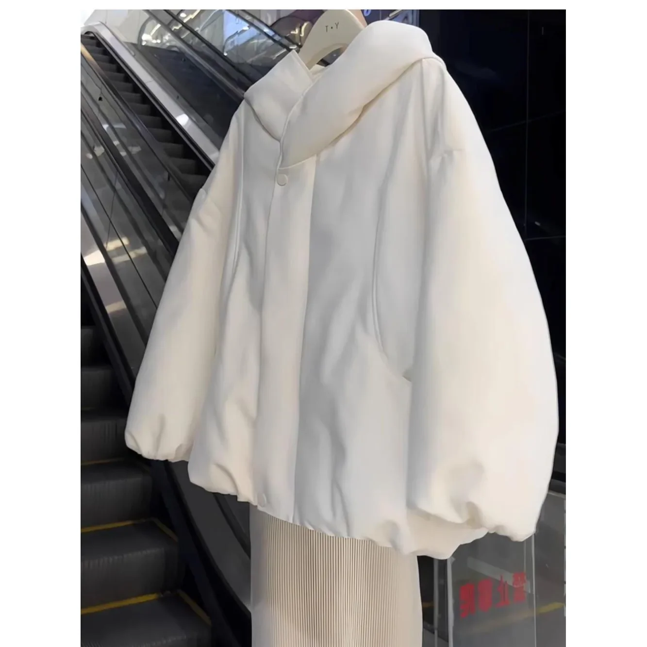 Coat New Korean Version Retro Pure Color Premium Sense Hooded Cotton Jacket Women Winter Loose Coldproof