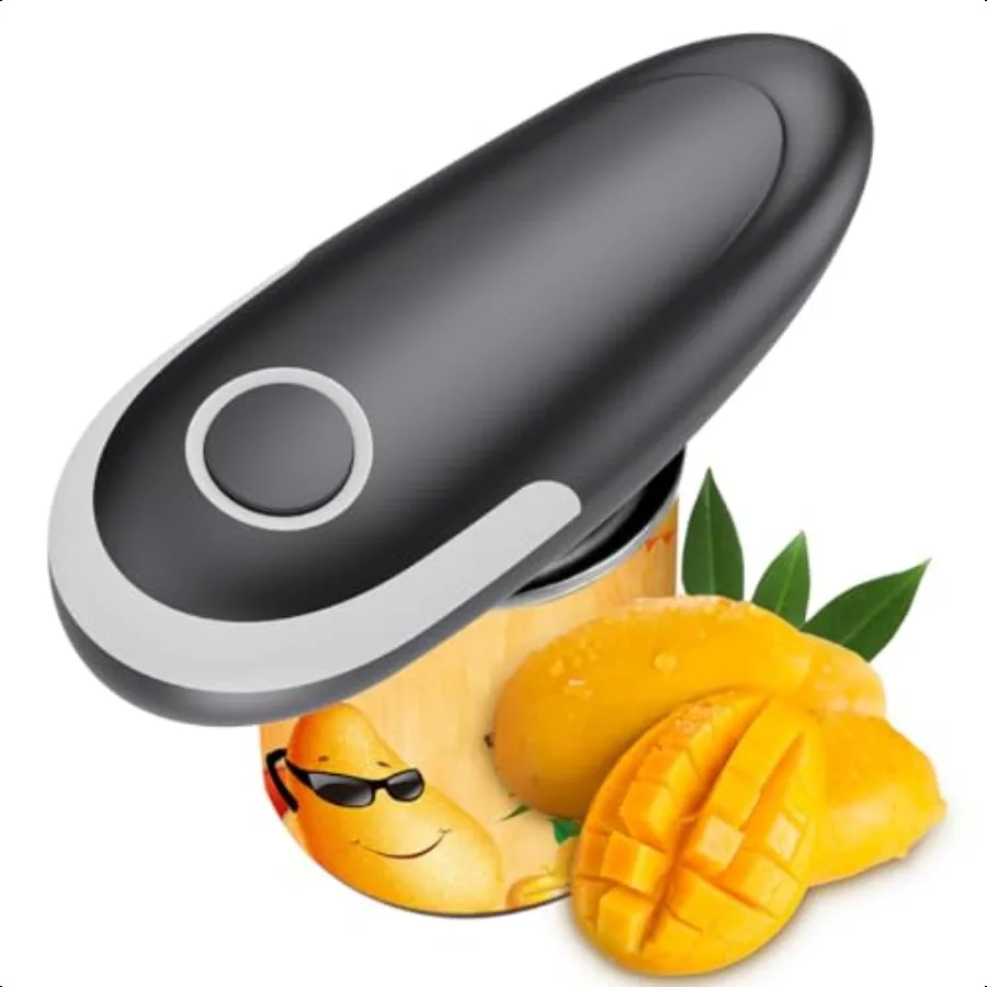 

Electric Can Opener OneTouch Switch Upgraded 4×AA Power Safe Smooth No Sharp Edges Can Opener for Almost Size Can Automatic Can