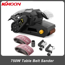 750W Belt Sander Table Sander with Variable Speed Control 2-in-1 Vacuum Cleaner Adapter 3 Meter Length Power Cable 10 Piece Belt