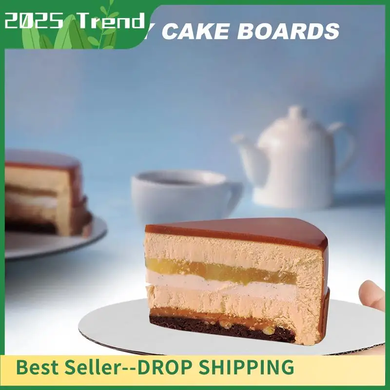 AD33 HOT White Cake Boards Round 25 Pack - 10 Inch Cardboard Cake Rounds Circles Disposable Cake Platter Board Base Tray
