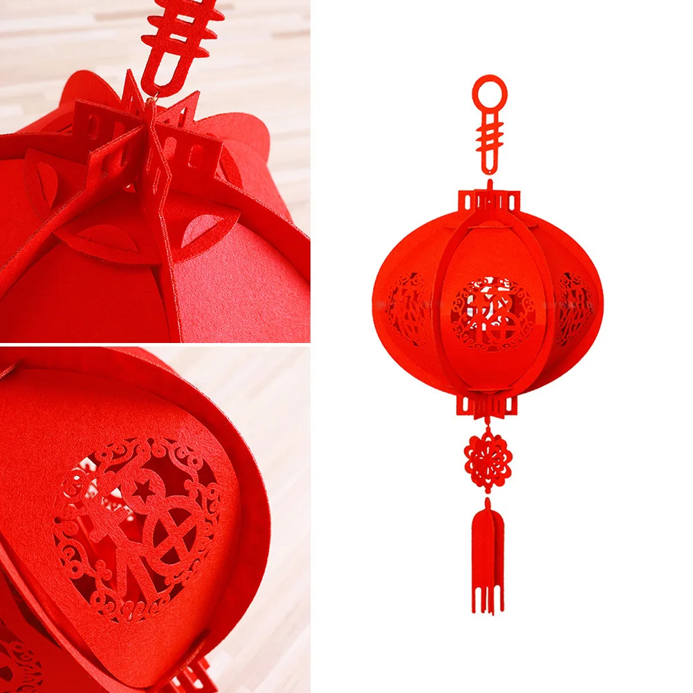 1 قطعة ثلاثية الأبعاد كلمة ورقة فانوس معلق الديكور مهرجان حفل زفاف غير المنسوجة النسيج طوي السنة الجديدة منتصف الخريف