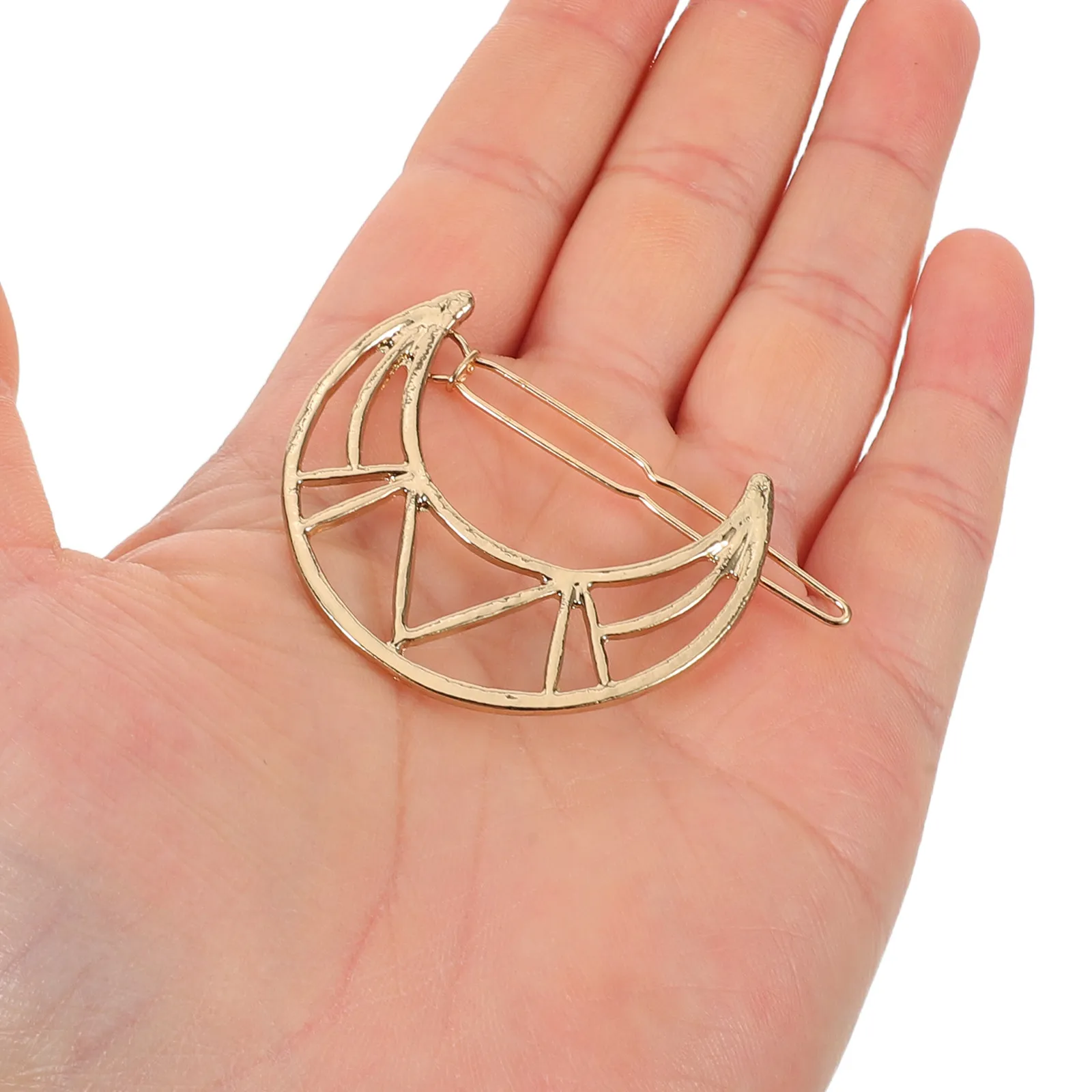 1Set Hollow Star Clips Geometric Metal Hairpins Women Fashion Barrettes Versatile Casual Formal Styling Cute Kawaii