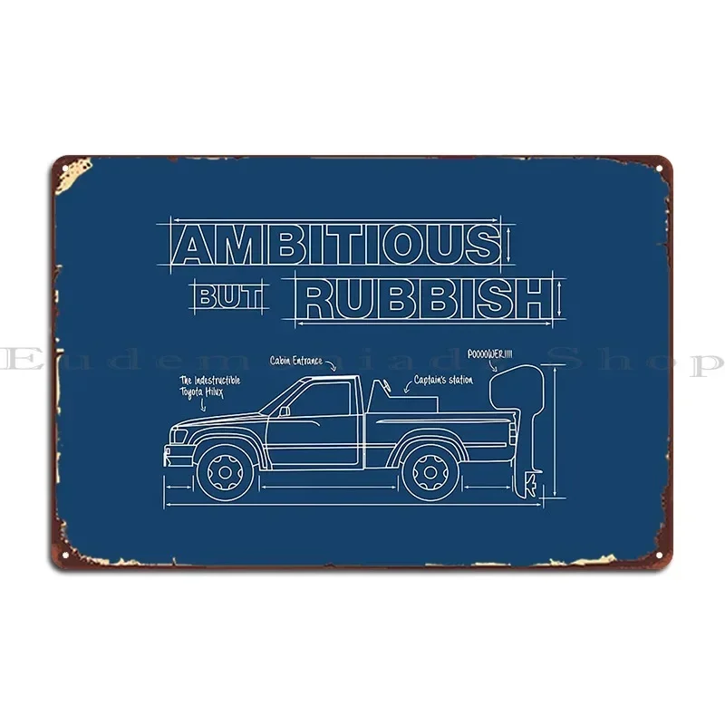 Ambitious But Rubbish Toyboata Blueprints Metal Plaque Poster Garage Painting Designs Cinema Garage Tin Sign Poster