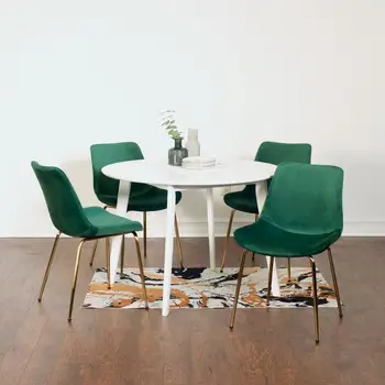 White Round Dining Set 1