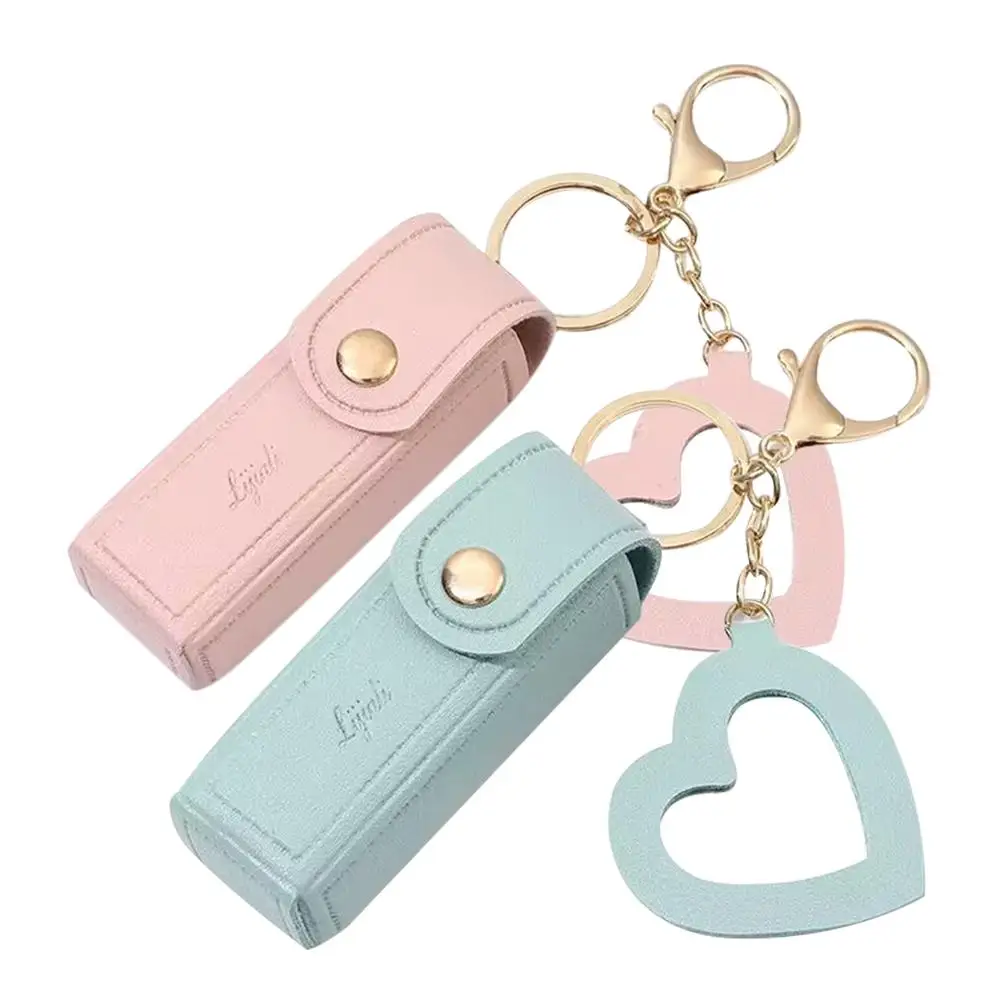 

2 Pcs Bag Lipstick Case Lipstick Holder Keychain Keychain Holder Pink Emerald Coin Storage Bag Hanging nament Car Accessory