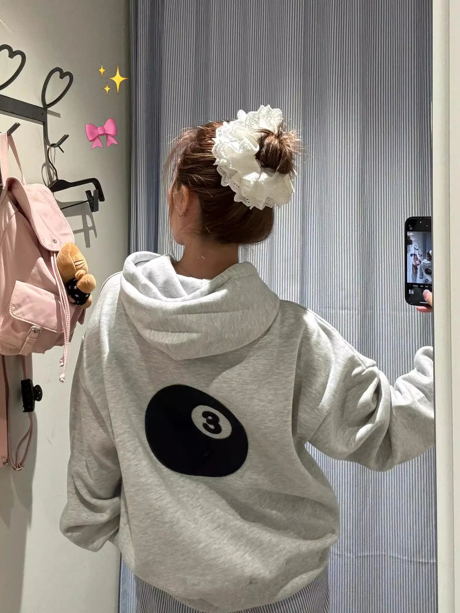 

Свободный крой, худи из чистого хлопка, повседневный комфортный свитшот с принтом, уличная одежда, модный стиль для поездок на работу, с длинными рукавами