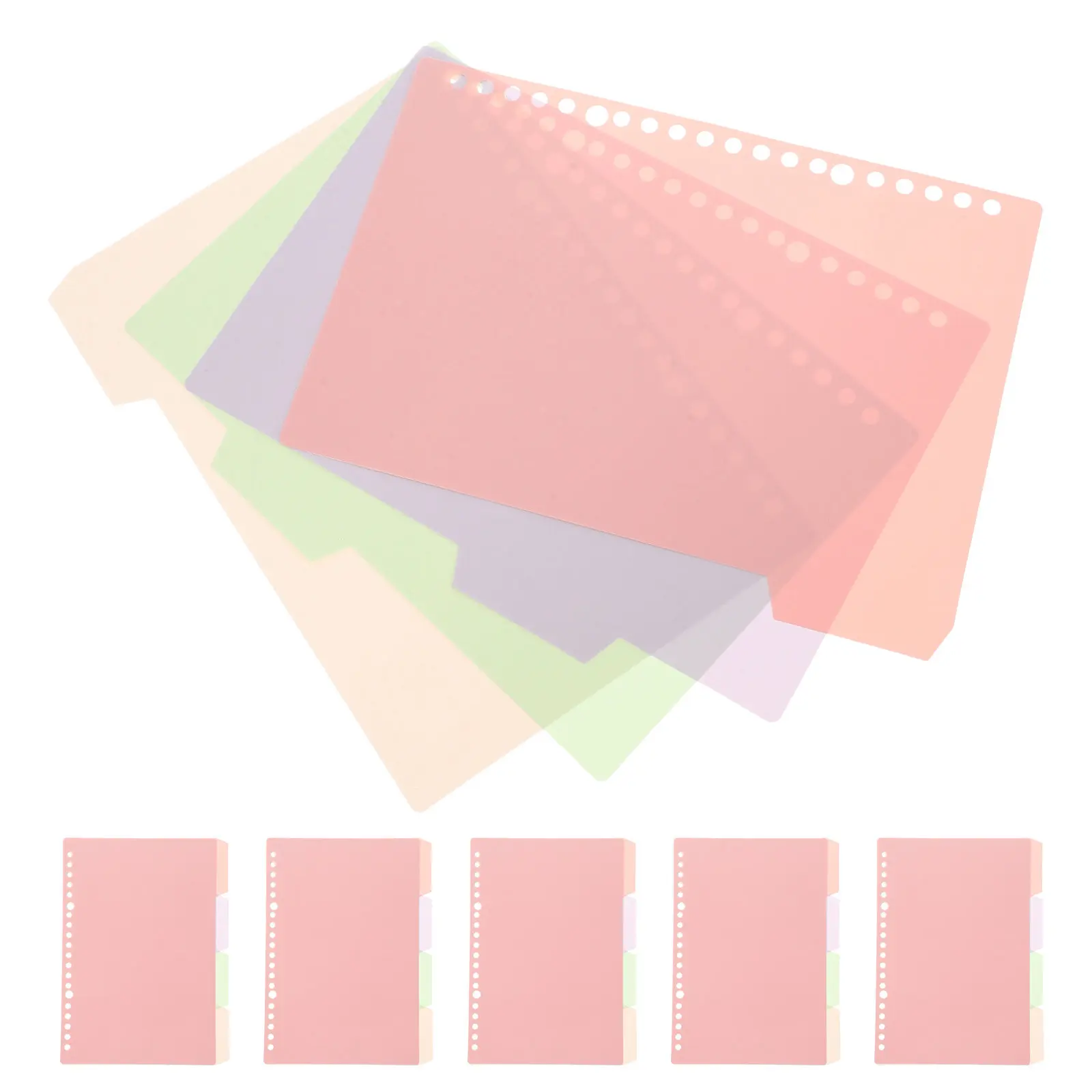 

6 комплектов разделителей для тетрадей, цветные пластиковые разделители для папок, органайзеры для школы и офиса