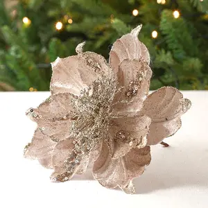 Large artificial flowers of Christmas Christmas, counterfeit flowers DIY, Christmas tree ornaments for home, sources of decoration of the new year 10 Main Sales Giant Flower - №10