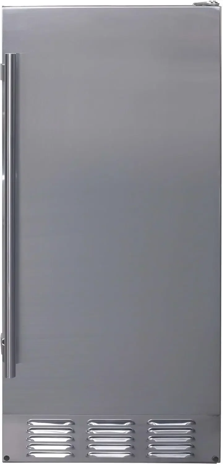 EdgeStar IB250SSOD 15 Inch Wide 20 Lbs. Built-In Outdoor Ice Maker with 25 Lbs. Daily Ice Production - No Drain Required