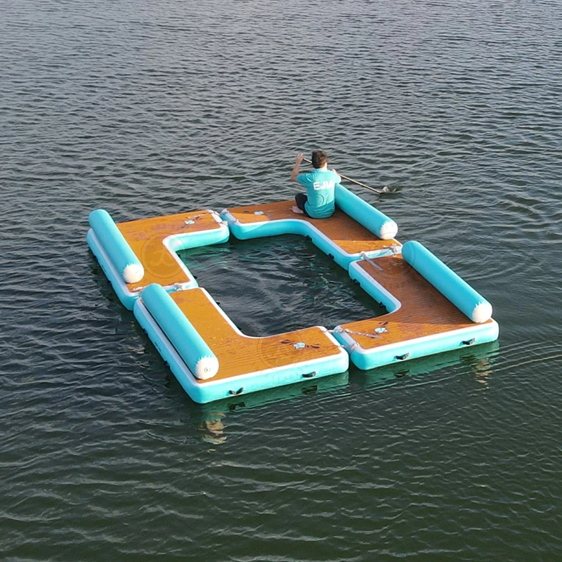 Versatile Inflatable Floating Platform for Water Sports, Pool Parties, and Outdoor Leisure