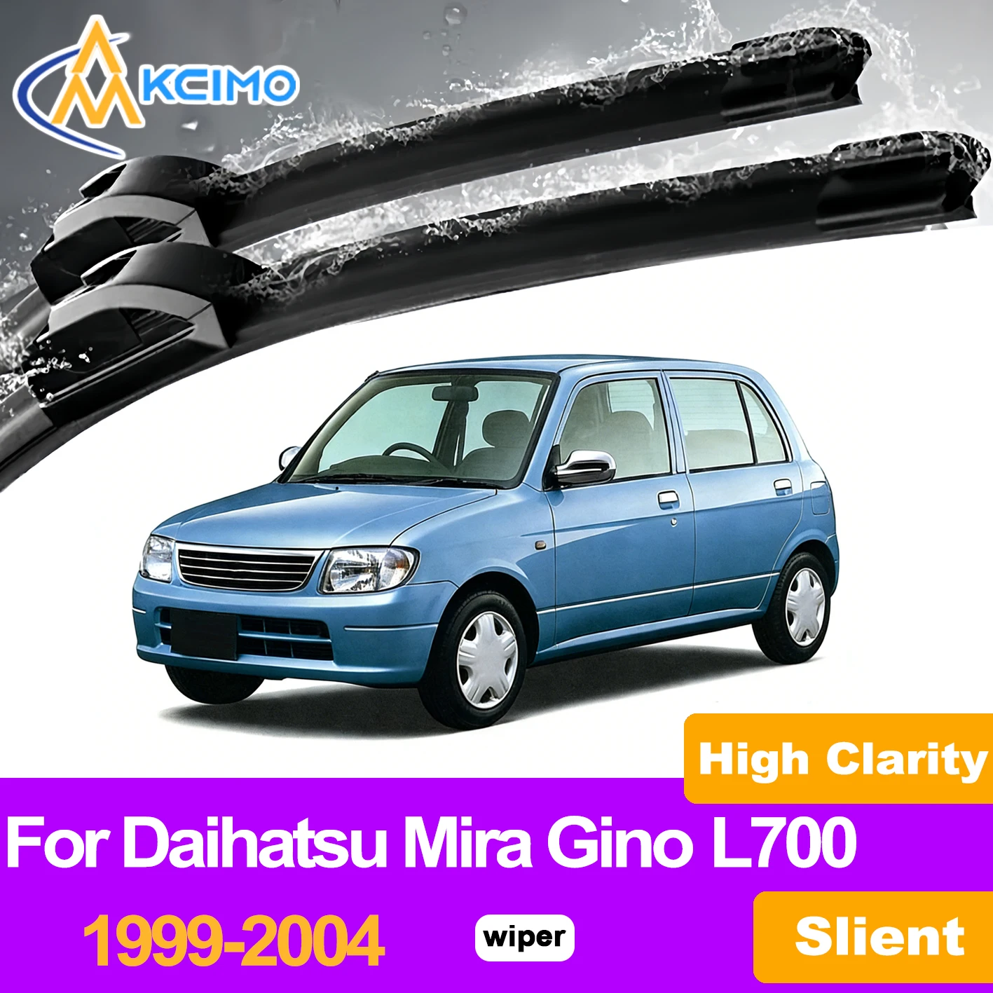 

KCIMO 2PCS Front Windshield Wiper Blades For Daihatsu Mira Gino L700 1999-2004, Clearer Vision & Streak Free Wiping Car Parts
