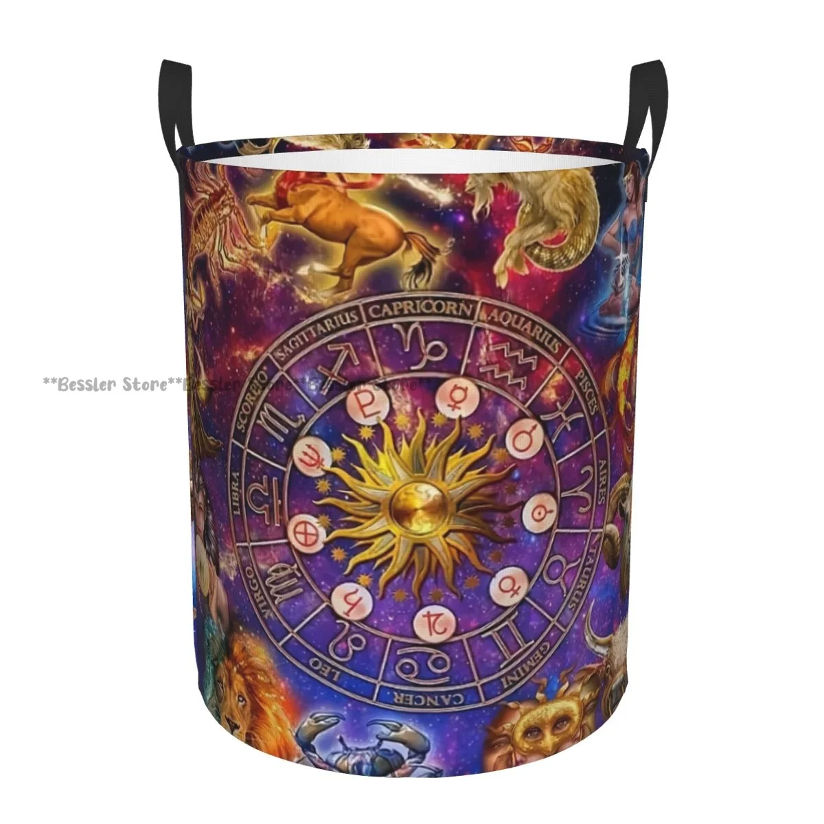 Astrology In The Galaxy Laundry Basket Folding Dirty Clothes Toys Storage Bucket Household