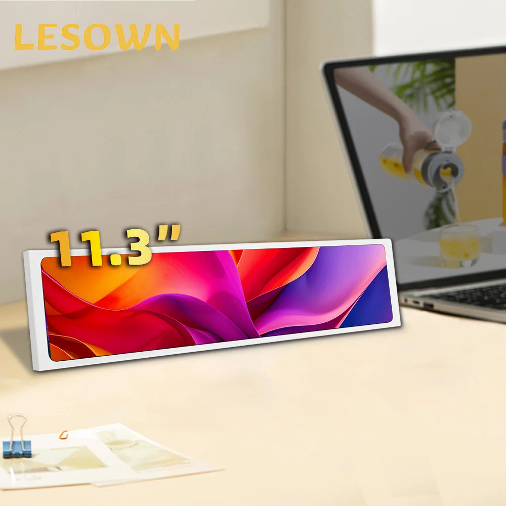

LESOWN 11,3-дюймовый 440x1920 IPS ЖК-дисплей с расширенной планкой, портативный горизонтальный монитор для ноутбуков, игровых консолей, мобильных устройств