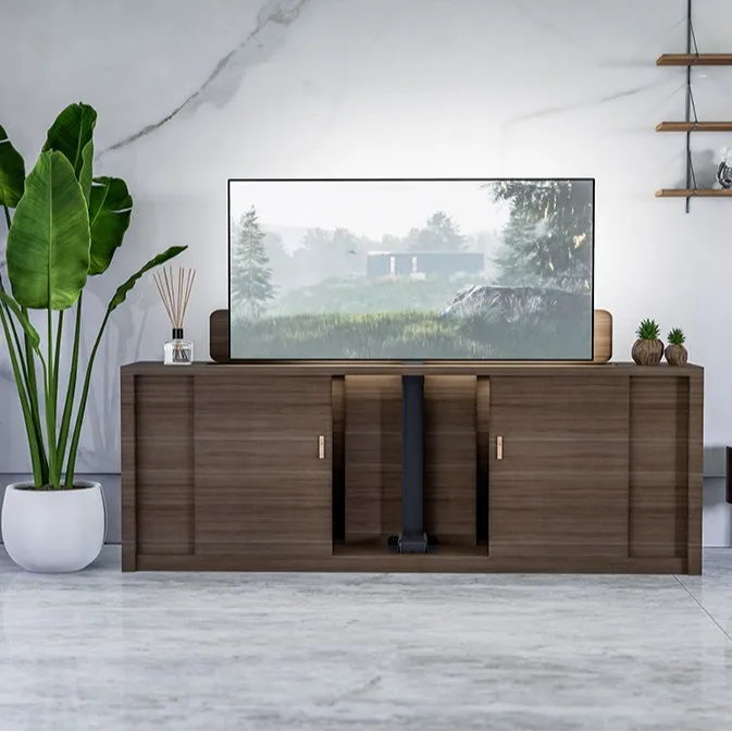 Electric lifting bracket automatic TV telescopic hanger TV cabinet remote control positioning height adjustable