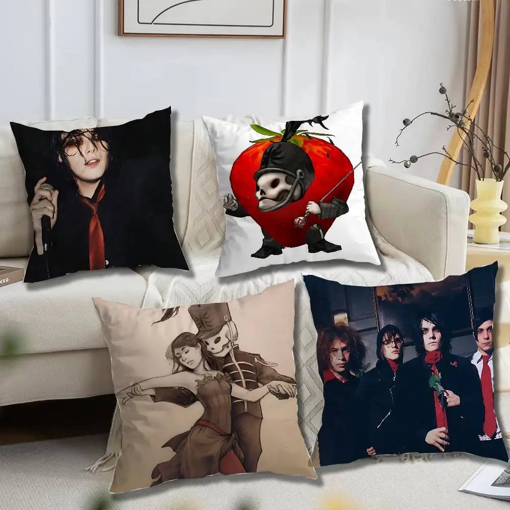 My C-Chemical Romance MCR Flag Pillow Case Square Bedroom Sofa Leisure Comfort Cushion Car Home Decoration