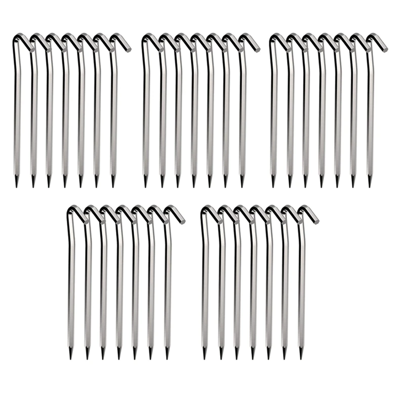 Tent Pegs 40 PCS 18Cm Metal Heavy Duty Tent Hooks Aluminum Alloy Rust Free Camping Tent Ground Pegs