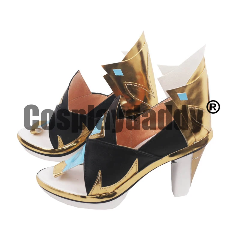 Genshin Impact Liyue Lonesome Transcendence Shenhe The World's Shackles Ver. Game Cosplay Heels Shoes S008