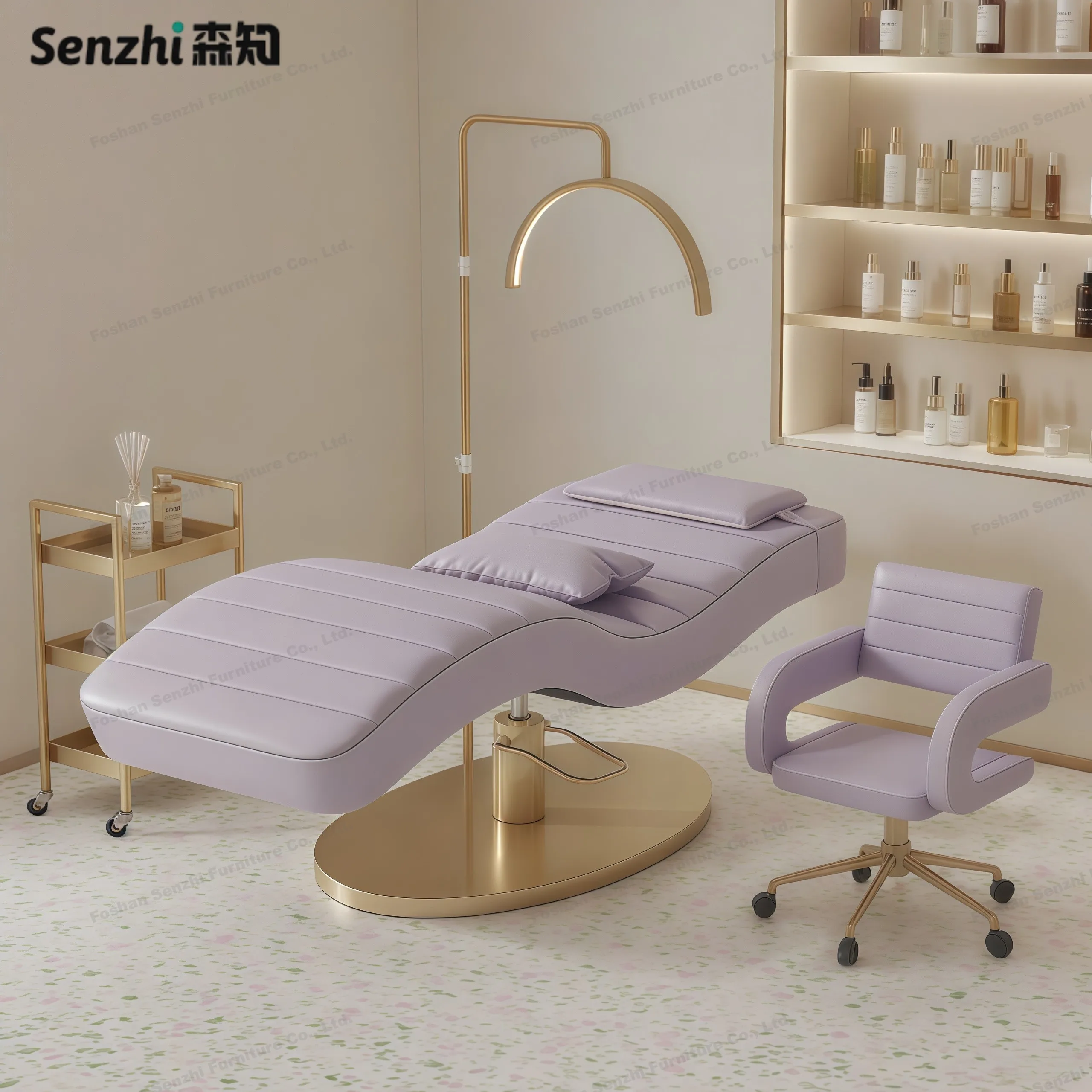 سرير رموش معدني جديد سرير رموش منحنية Para Lashista Camillas Para Pestaas Cama De Pestaas وردي