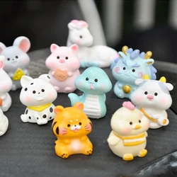 1Pcs Animal Zodiac Mouse Rabbit Tiger Dragon Gardening Landscape Decoration Ornaments Diy Crafts Home Decor Birthday Gift