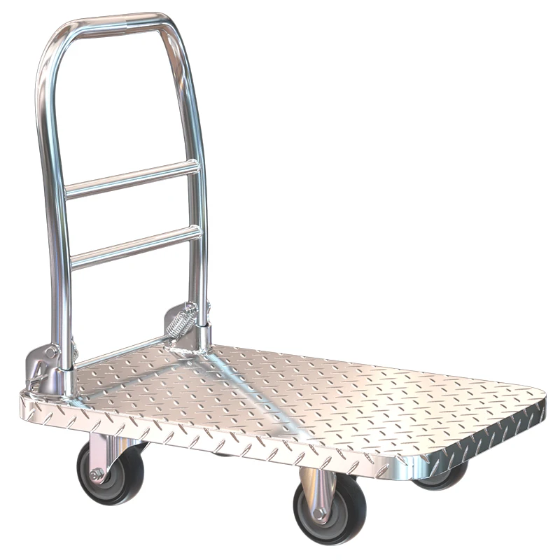 

Stainless Steel Platform Trolley Trolley Warehouse Cargo Mobile Warehouse Premium Tools Trolley Flatbed Hot selling in 2024