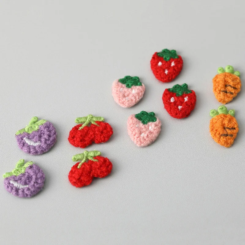 10 Pcs Mini Fruit Embroidery Versatile Cloth Stickers Schoolbags Clothes Shoes Socks DIY Decorative Stickers Pants Hole Repairs