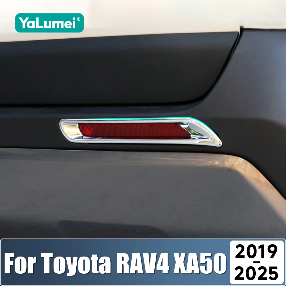 Für Toyota RAV4 XA50 2019 2020 2021 2022 2023 2024 2025 RAV 4 Hybrid ABS Auto Hinten Schwanz Nebel licht Lampe Rahmen Trim Abdeckung Aufkleber