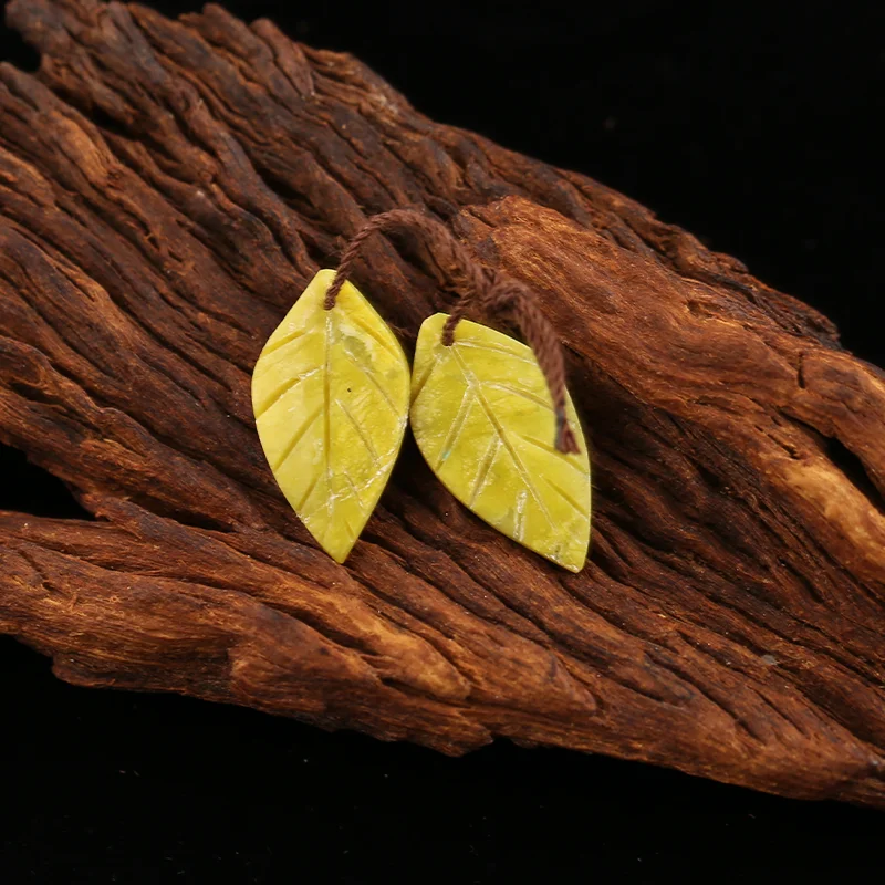 B&F Serpentine Earring Beads for Jewelry Making, Handmade Natural stones beads, Stones for jewelry Making Supplies