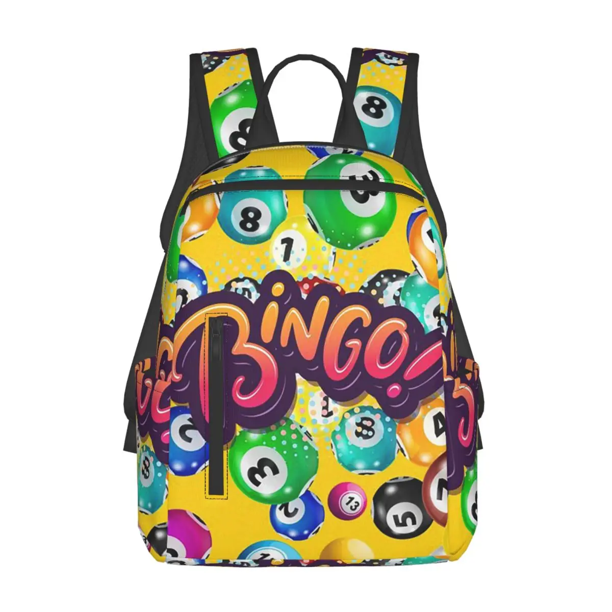 

Funny Bingo Game Backpack Daypack Large Capacity Kids BookBag School Bag Shoulder Bags for Men Women