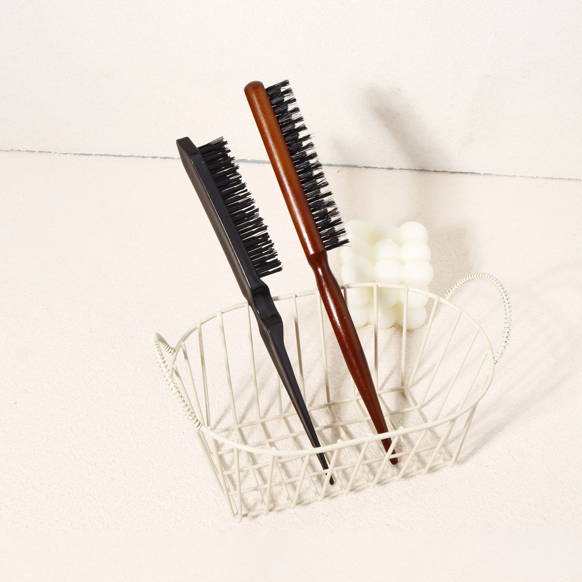 Escova de cabelo estilo, escova de cabelo de cerdas, escova de cabelo antiestática profissional, pente de estilo fofo, especial para perucas de cabelo real