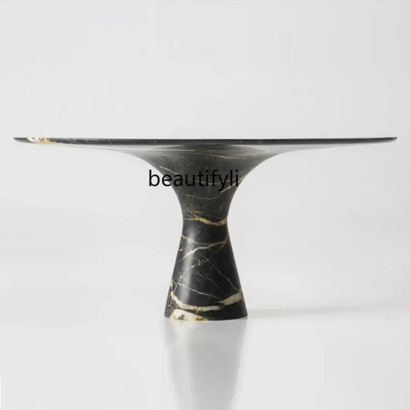 طاولة طعام وكرسي مزيج مستدير حديث بسيط طاولة طعام شقة صغيرة خفيفة طاولة طعام فاخرة طراز Wasabi G1218 #5