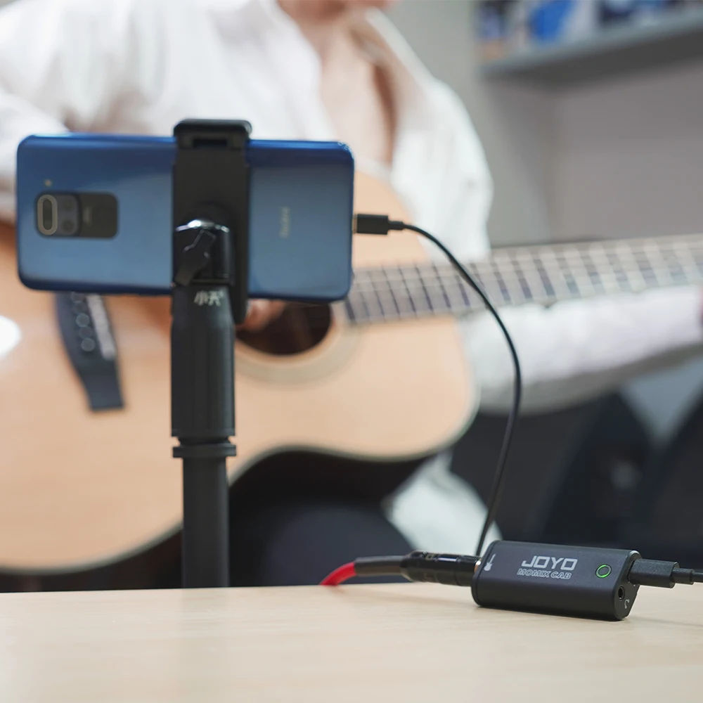 JOYO MOMIX CAB Portable Pocket USB Sound Card for Guitar Headphone Recording Live Streaming Plug & Play Mini Audio Mixer 5 Pairs view 5