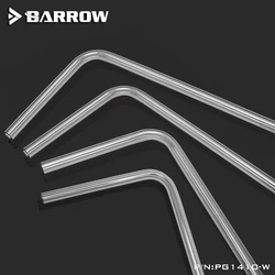 Barrow PMMA/PETG Tubo Duro (OD12mm/OD14mm/OD16mm) + 2 millimetri di Spessore + 90 Gradi di Flessione Del Tubo Trasparente 4 pz/lotto