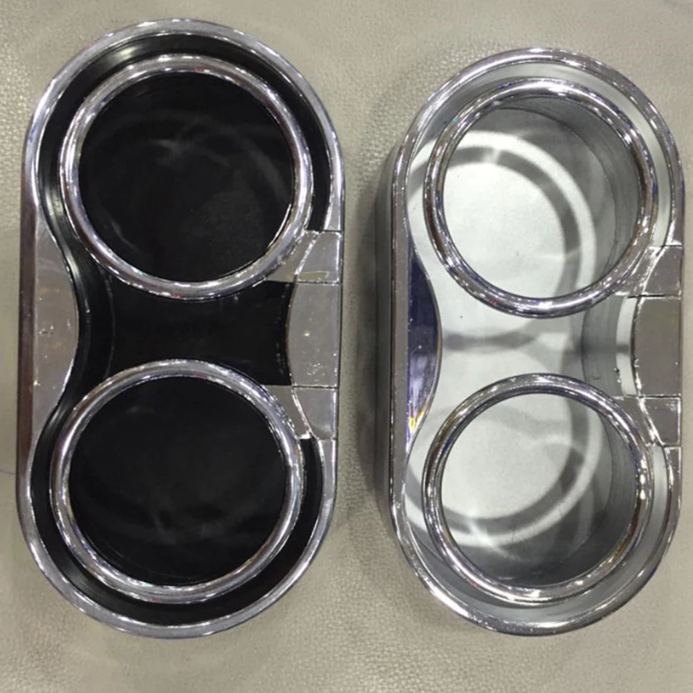 

Dual Cup Holder For Car Double Drink Stand Universal Bottle Organizer Dual Hole Air Vent Mount Keeps Beverages Cold Warm