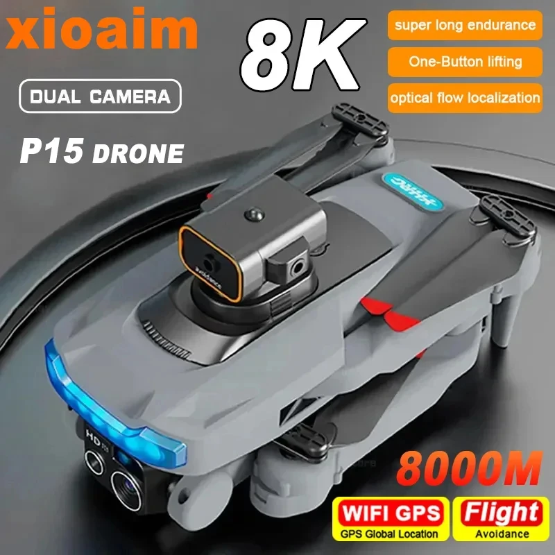 Xiaomi P15 Drone Professional 8K GPS Dual Camera Obstacle Avoidance Optical Flow Positioning Brushless RC 10000M Free Shipping