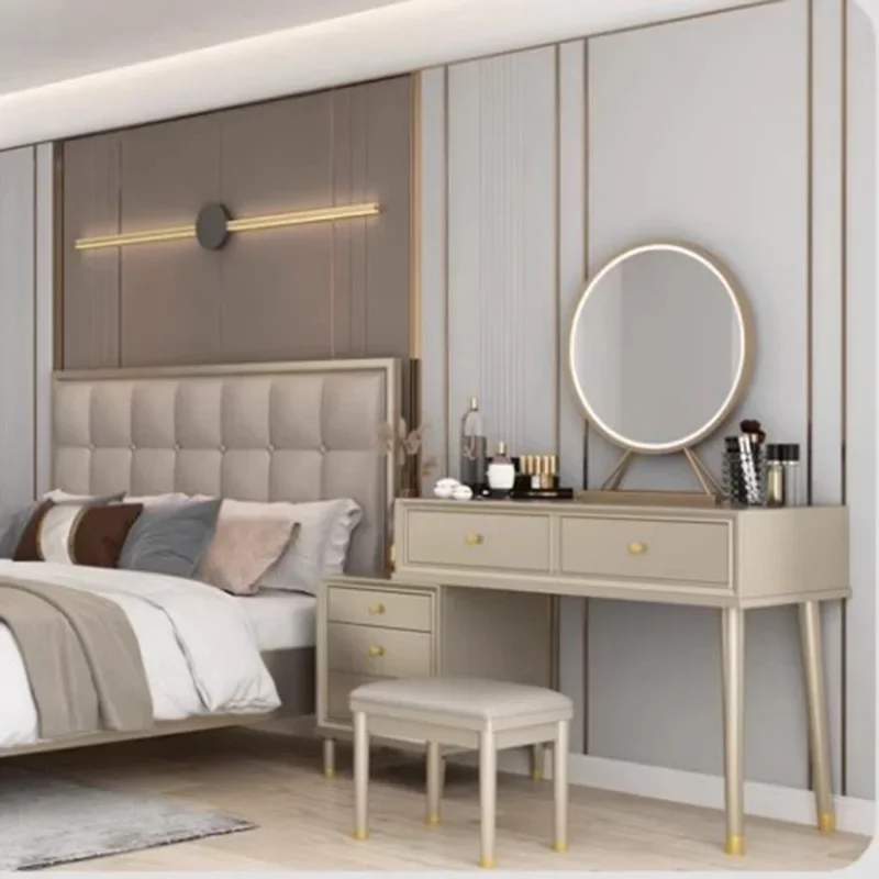 الحد الأدنى الكبار الغرور الجداول الجمالية صالون تخزين المدمجة فريدة من نوعها الغرور الجداول كبيرة الشمال Coiffeuse دي Chambre الأثاث